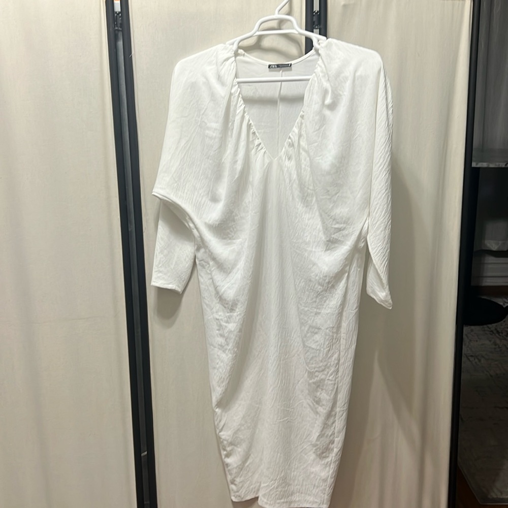 Zara White Beach Cover Up -size SMALL